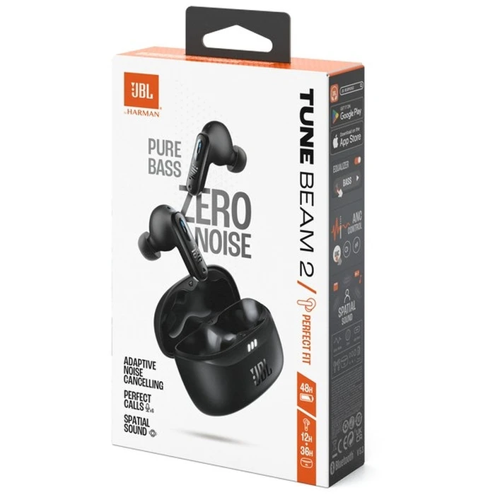 Bluetooth Handsfree JBL Tune Beam 2, Kabellose Bluetooth-In-Ear, Black
