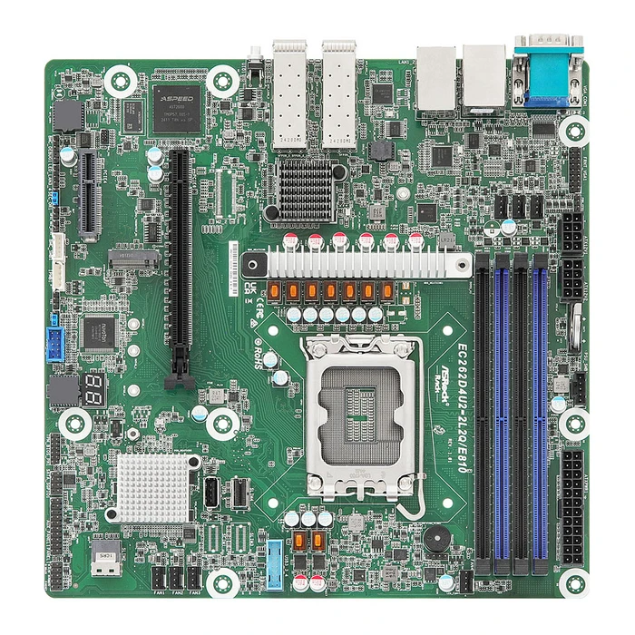 Motherboard ASRock EC262D4U2-2L2Q/E810 micro-ATX Sockel 1700 DDR5-only Single