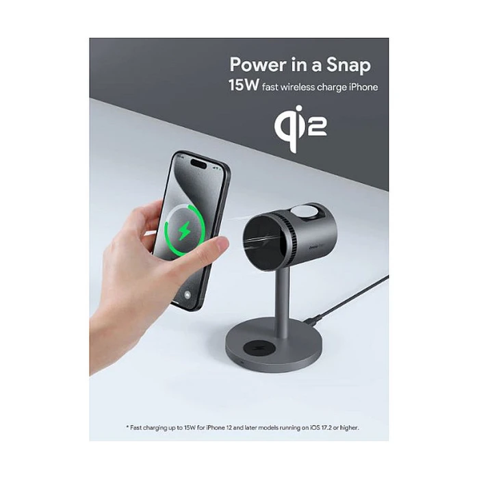 Ασύρματος Φορτιστής Aukey MagFusion Pro 3-in-1 MagSafe Wireless Charging Stand