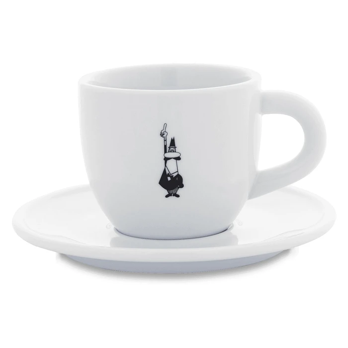 Φλιτζάνι Bialetti Cappuccinotasse Institutional plate including saucer - porcelain - White - 240ml