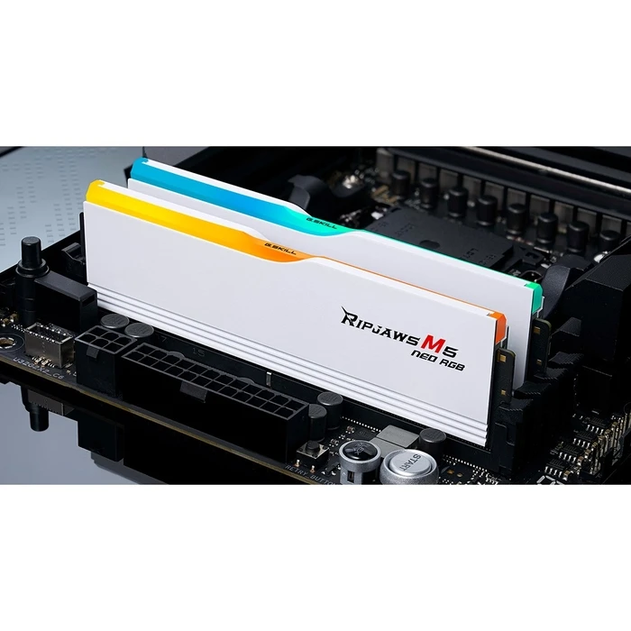 Μνήμη RAM Σταθερού DDR5 64GB G.Skill DIMM 6000 (2x 32 GB) Dual-Kit (White, F5-6000J2836G32GX2-RM5NRW, Ripjaws M5 Neo RGB, AMD EXPO)