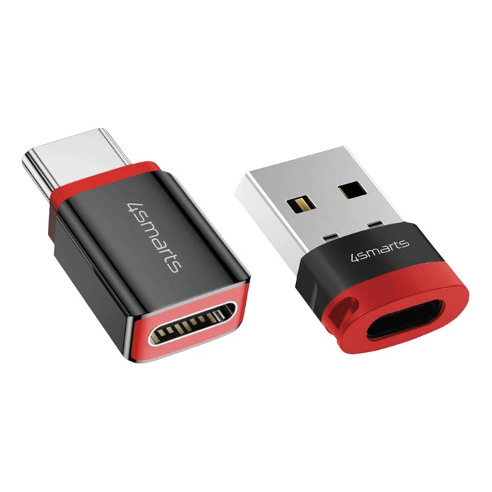 Αντάπτορας 4Smarts USB-C to USB-A / USB-C Datenblocker Adapter, 2er Set