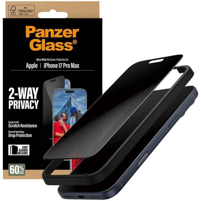 Προστατευτικό Οθόνης PanzerGlass 2-Way Privacy iPhone 17 Pro Max/UWF