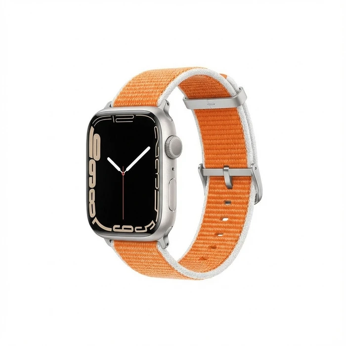 Λουράκι Premium Pro for Apple Watch, Orange/White, 40mm, 41mm, 38mm, 42mm (Series 10), GA-MAG-BNDA-P+GSS