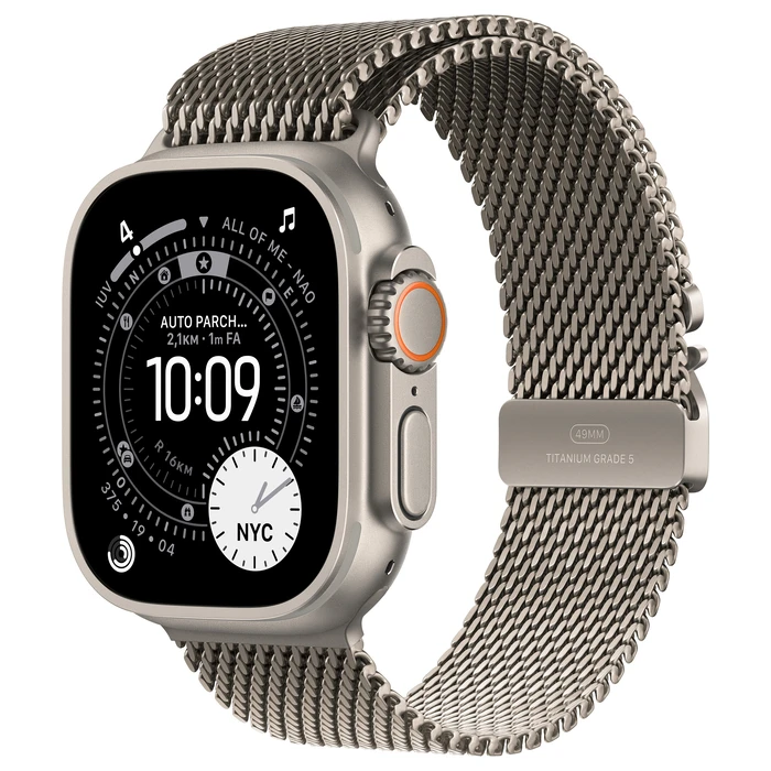 Smartwatch Apple Watch Ultra 3 Titanium Cellular 49mm Natur (Milanaise Titan natur) Medium