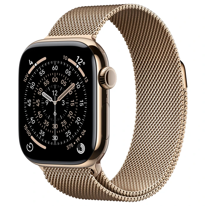 Smartwatch Apple Watch S11 Titan Gold Cellular 42mm (Milanaise Armband gold)