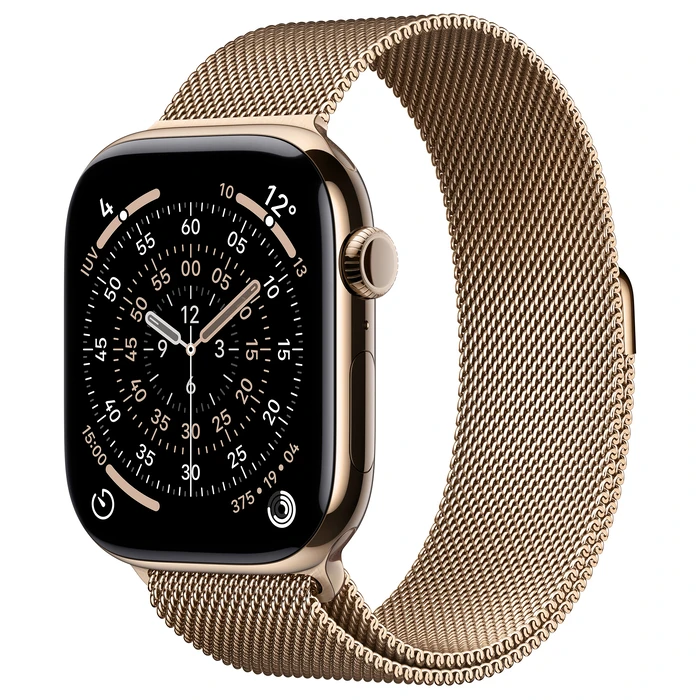 Smartwatch Apple Watch S11 Titan Gold Cellular 46mm (Milanaise Armband gold) S/M