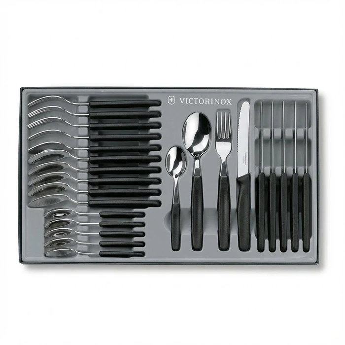 Σετ Μαχαιροπίρουνα V-6.78 33.24 Swiss Classic 24-piece Cutlery Set, Black
