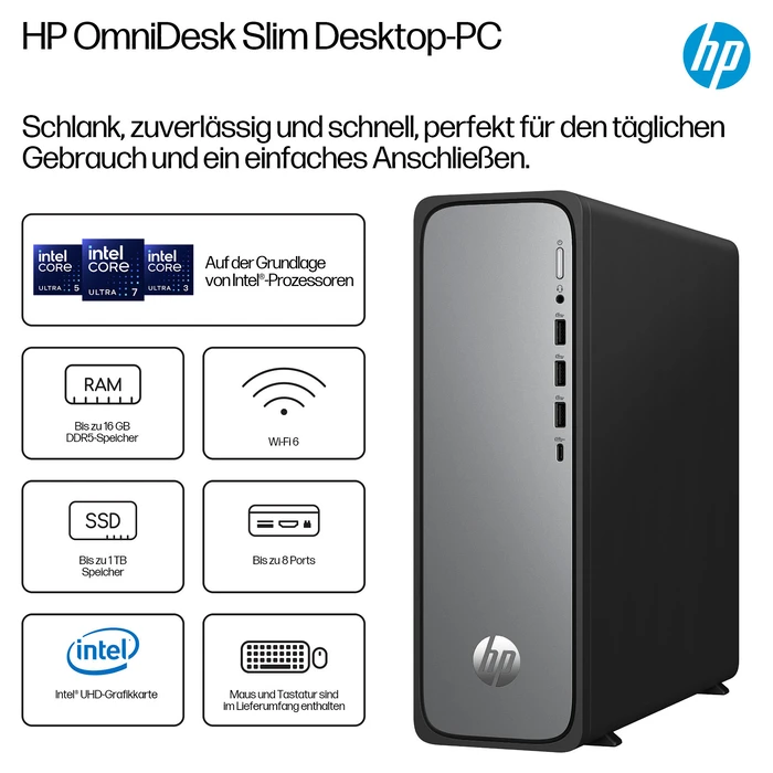 PC HP OmniDesk Slim Tower S03-0030ng Intel Core i3-14100
