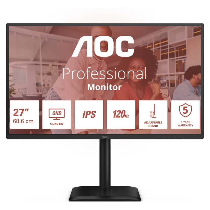 Monitor 27" AOC Q27E4U 16:09 HDMI+DP+USB Black