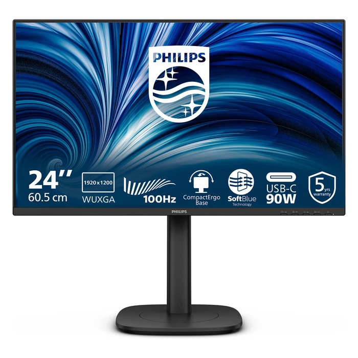 Monitor 24" Philips 24B2U3301D - Full HD, (1920x1080, 120 Hz, 1x HDMI 1.4, 1. DP 1.4, 1x DP Black