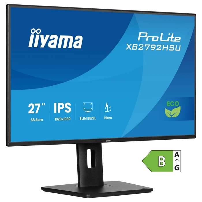 Monitor 27" (1920x1080) Iiyama ProLite XB2792HSU-B1 16:9 IPS 3ms 100Hz VESA Speaker Pivot Black