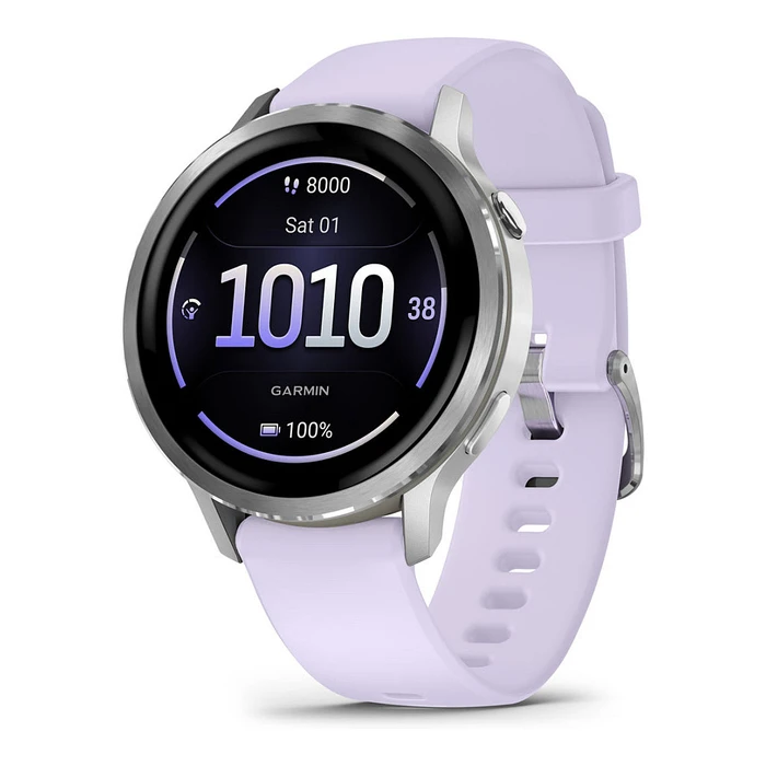 Smartwatch Garmin Venu 4 41mm silicone-Armb. Gray/Silver/lavend