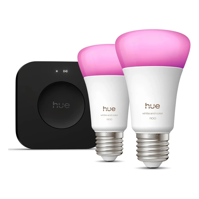 Smart Λάμπα Philips Hue Starter Kit: Hue Bridge Pro + 2 E27