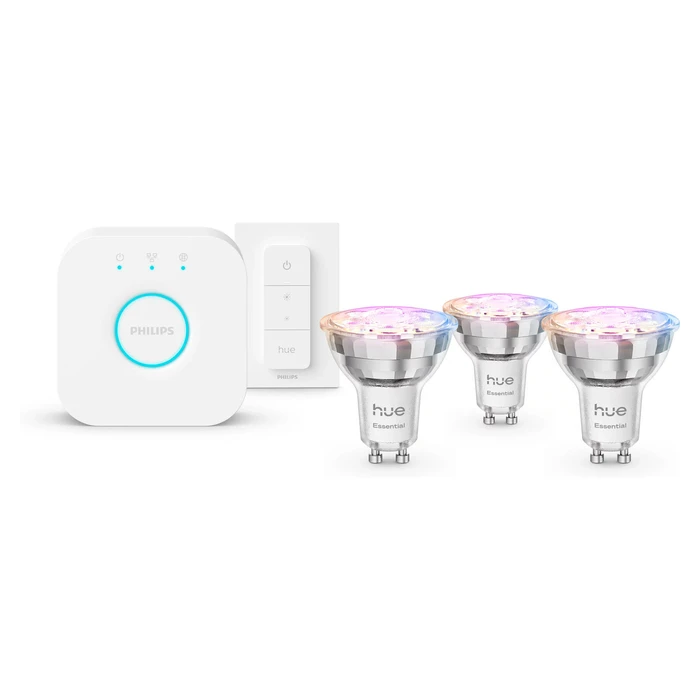 Smart Λάμπα Philips Hue Starter Kit Essential GU10 3P+Switch+V2 bridge