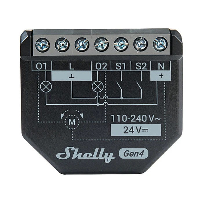 Ενδιάμεσος Διακόπτης Shelly relay 2PM Gen4 pack of 2