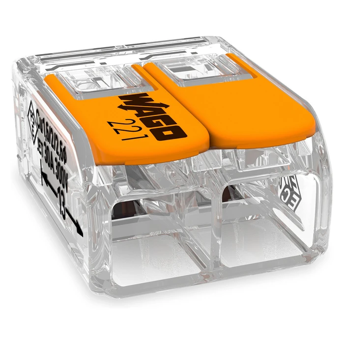 Κλέμες Wago series 221 - 2*6mm (50 pieces)