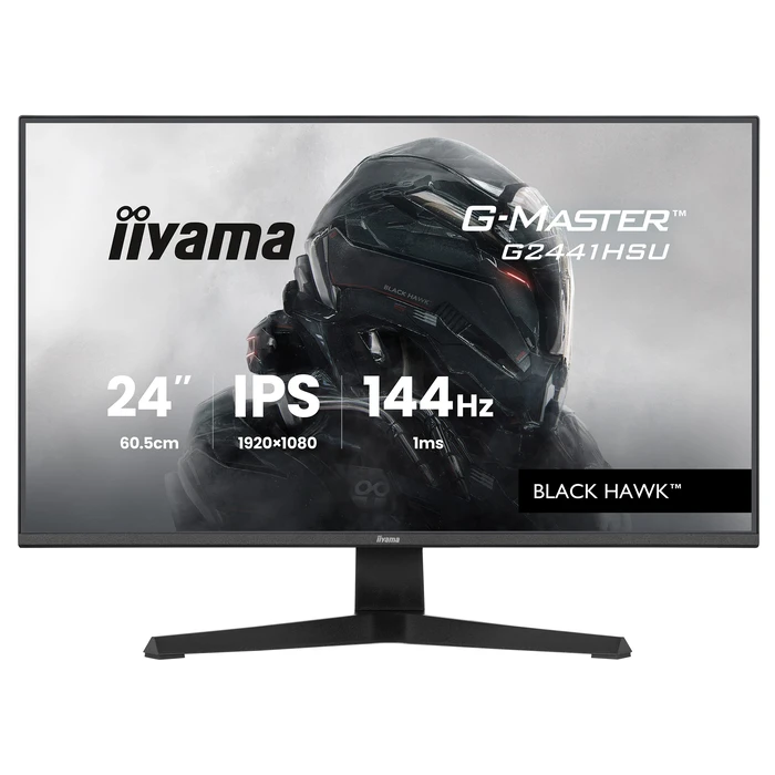 Monitor 23.8" (1920×1080) Iiyama G-Master G2441HSU-B1 16:9 FHD IPS 1 ms (MPRT) 144 Hz HDMI DP VESA Black