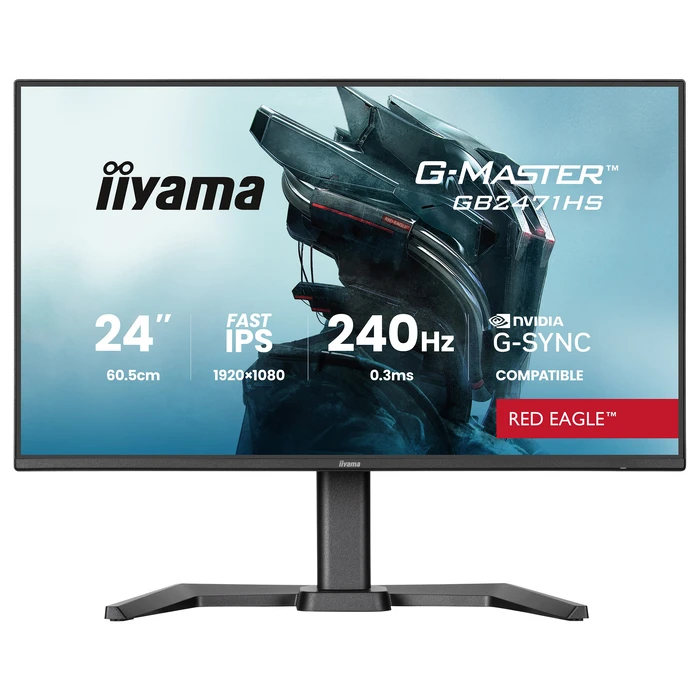 Monitor 23.8" (1920×1080) Iiyama G-Master GB2471HSU-B1 16:9 FHD Fast IPS 0,3 ms 240 Hz HDMI DisplayPort VESA Black