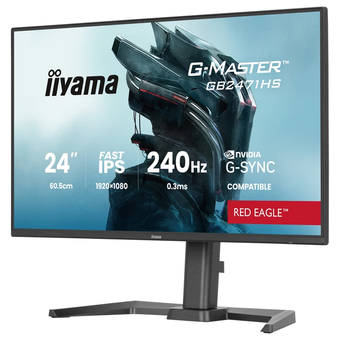 Monitor 23.8" (1920×1080) Iiyama G-Master GB2471HSU-B1 16:9 FHD Fast IPS 0,3 ms 240 Hz HDMI DisplayPort VESA Black