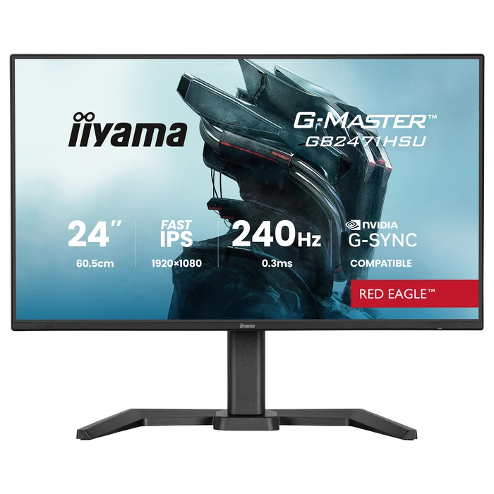 Monitor 23.8" (1920×1080) Iiyama GB2471HSU-B1 16:9 FHD Fast IPS 0,3ms (MPRT) 240 Hz VESA 100×100 Black