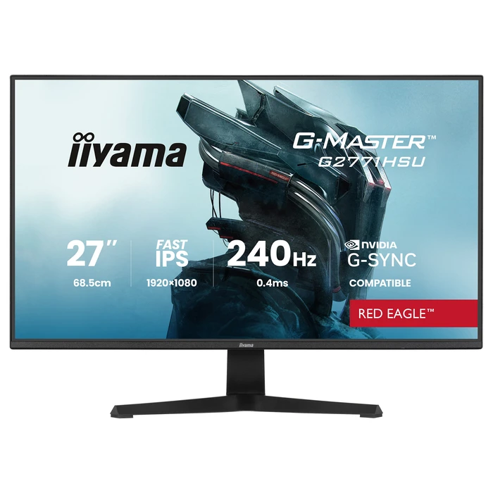 Monitor 27" (1920×1080) Iiyama G-Master G2771HSU-B1 16:9 FHD Fast IPS 0,4 ms 240 Hz USB-C VESA Black