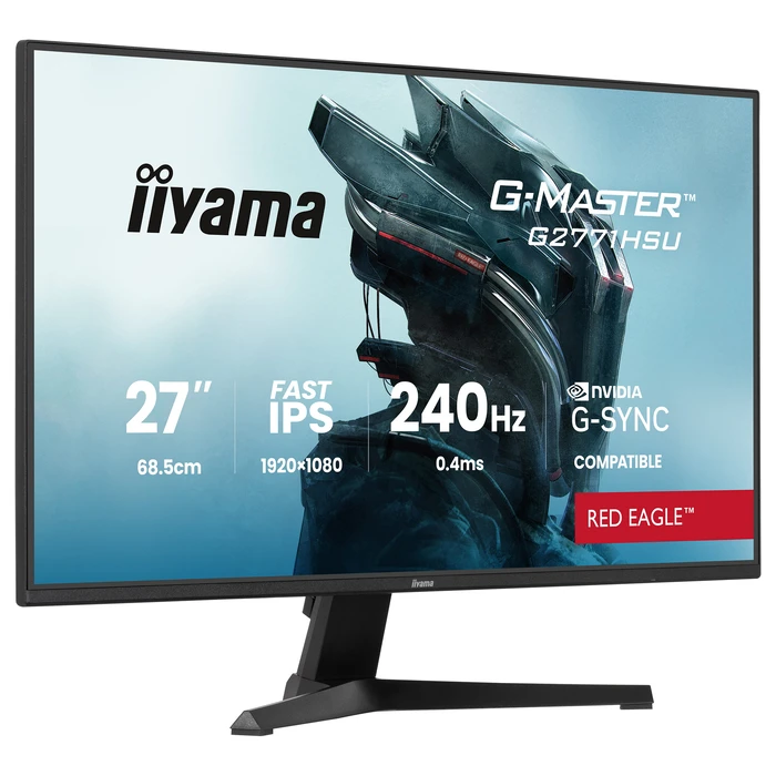Monitor 27" (1920×1080) Iiyama G-Master G2771HSU-B1 16:9 FHD Fast IPS 0,4 ms 240 Hz USB-C VESA Black