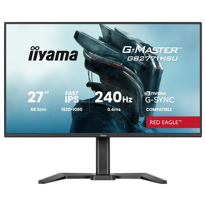 Monitor 27" (1920×1080) Iiyama GB2771HSU-B1 16:9 FHD Fast IPS 0,4 ms 240 Hz VESA 100×100 Black