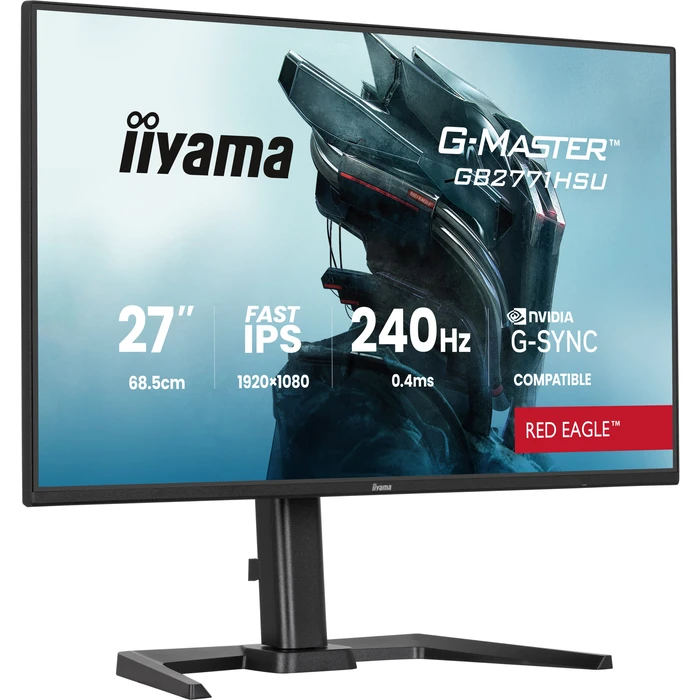 Monitor 27" (1920×1080) Iiyama GB2771HSU-B1 16:9 FHD Fast IPS 0,4 ms 240 Hz VESA 100×100 Black