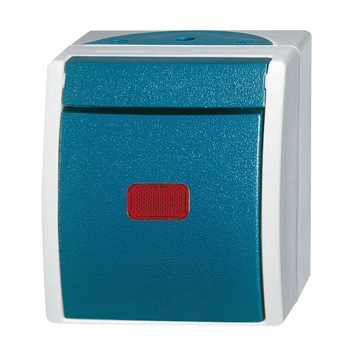 Διακόπτης Τοίχου Busch-Jaeger Ocean - Rocker, waterproof, red dome - *Nebula* *Gray/Blue-green*