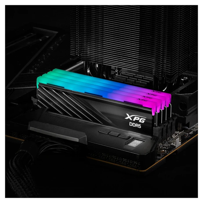 Μνήμη RAM Σταθερού DDR5 Adata DIMM 48GB 6400 (2x 24 GB) Dual-Kit (Black, AX5U6400C3224G-DTLABRBK, Lancer Blade RGB, Intel XMP, AMD EXPO)