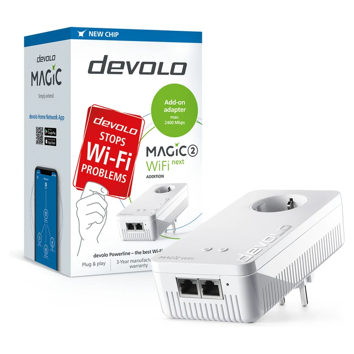 Powerline Devolo Magic 2 WiFi up to 2.400 Mbit/s, 2x Gigabit LAN