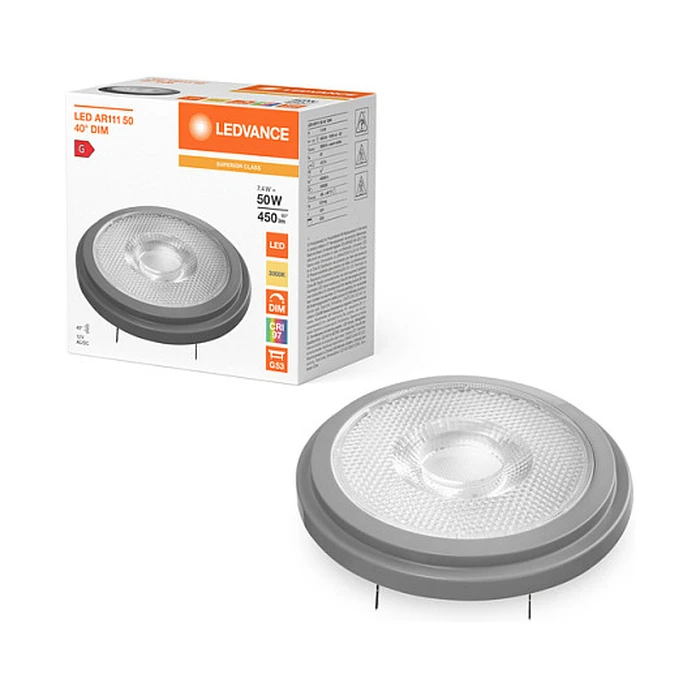Λάμπα Osram AR111 50 40 7.4W 930 G53 S reflector 450 lm 3000K G53 dimm