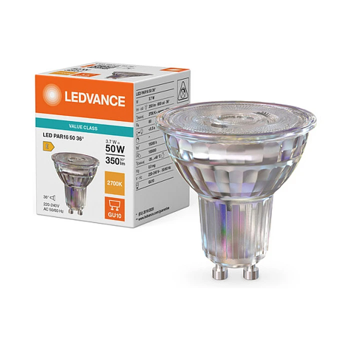 Λάμπα LED Osram PAR16 50 36° P 3.7W 827 GU10 reflector PAR16 with Retrofit connector