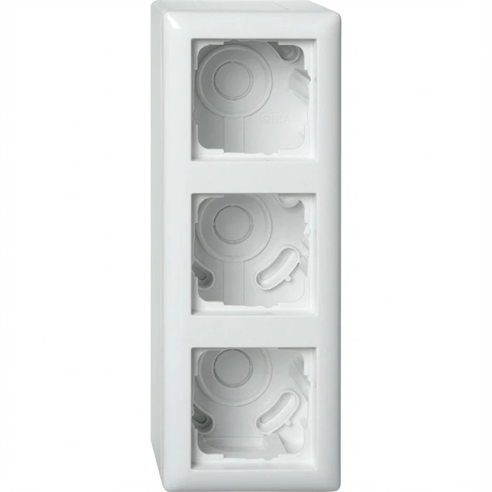Πλαίσιο Διακόπτη GIRA 106303 AP-Housing 3f + frame Standard 55 ReinWhite