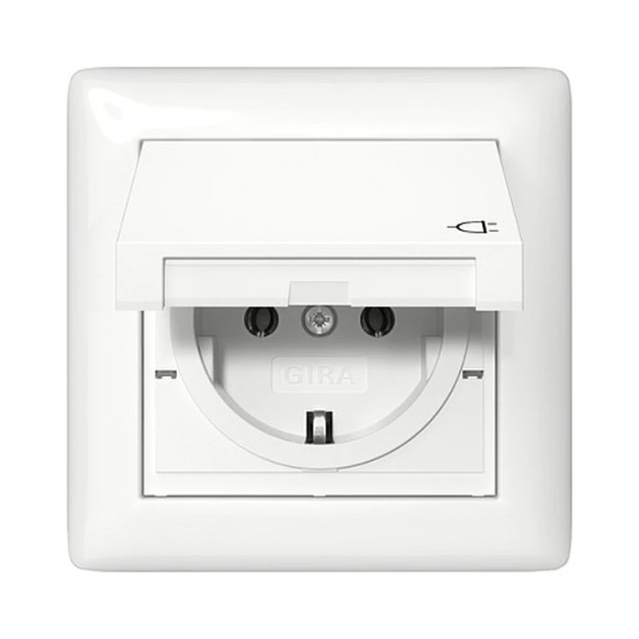 Πρίζα GIRA 415703 SCHUKO KD + Set IP44 + Frame 1f Standard 55 ReinWhite
