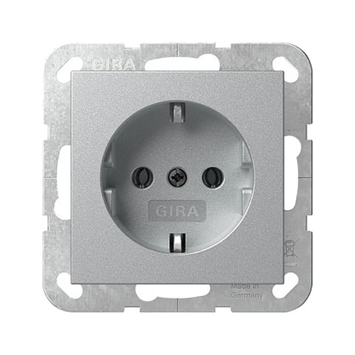Πρίζα GIRA 418826 SCHUKO System 55 F Alu