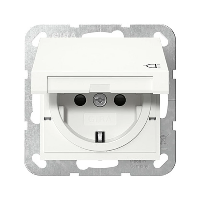 Πρίζα GIRA 441403 SCHUKO KD + SH System 55 ReinWhite