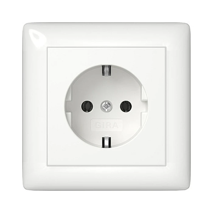 Πρίζα GIRA 444003 SCHUKO full plate. Standard 55 Pure White