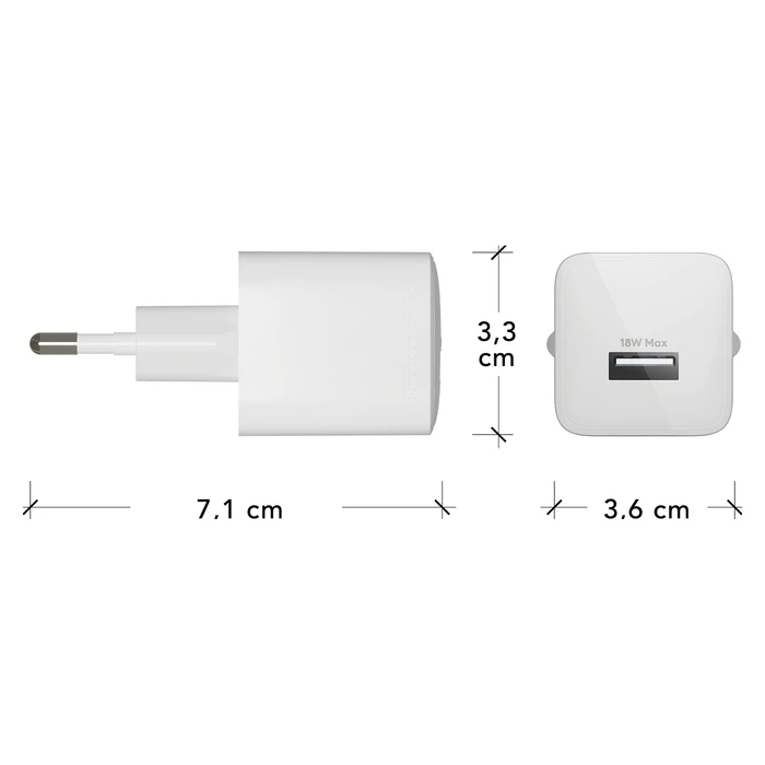 Φορτιστής Πρίζας Dbramante1928 WALL CHARGER - USB-A 18W EU