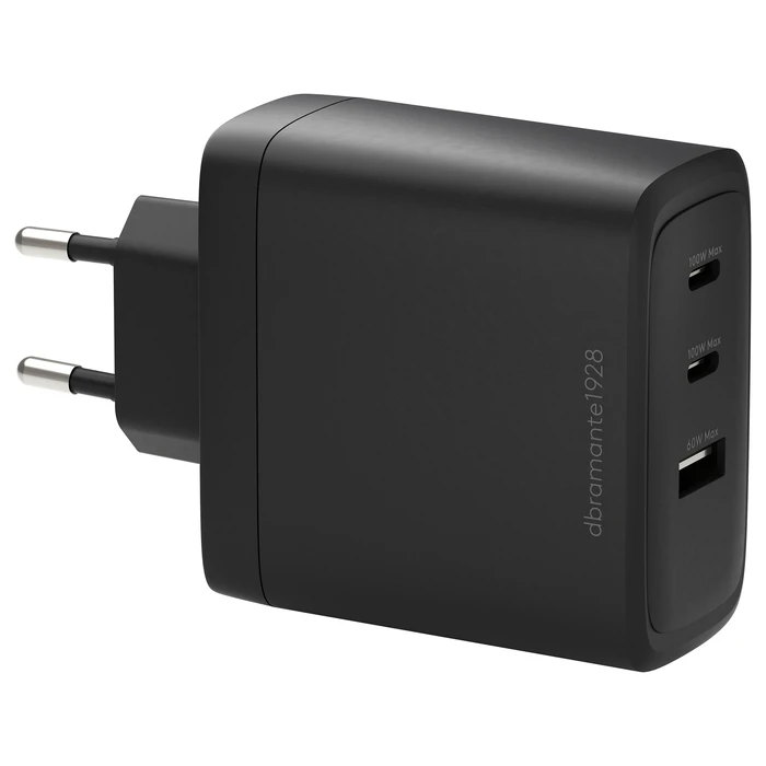 Φορτιστής Πρίζας Dbramante1928 re-charge - 100 Watt - 3 Outputs (2 x USB-C, USB) - Black