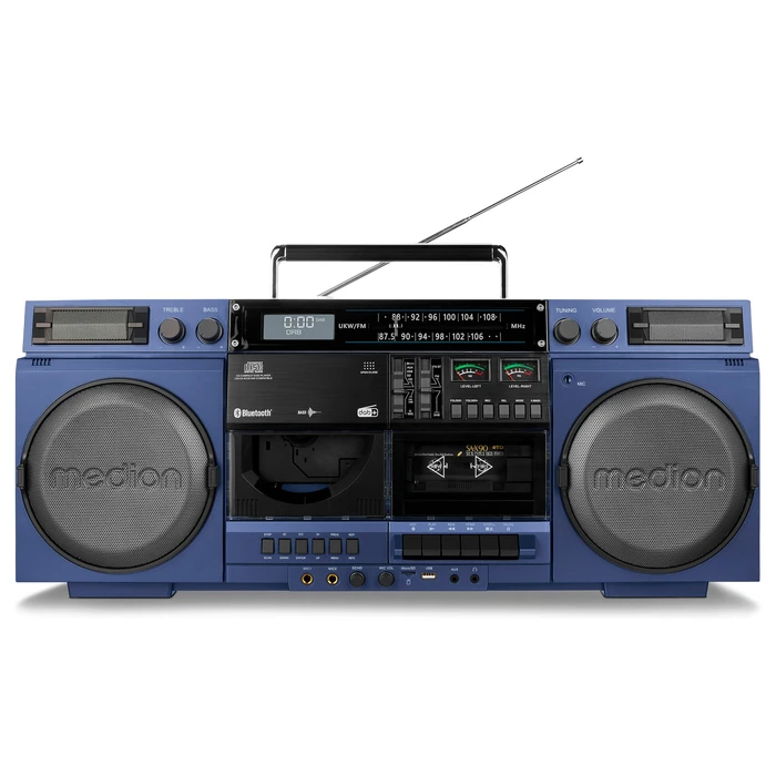 Φορητό Ηχοσύστημα Medion LIFE P66538 Retro-Boombox Blue