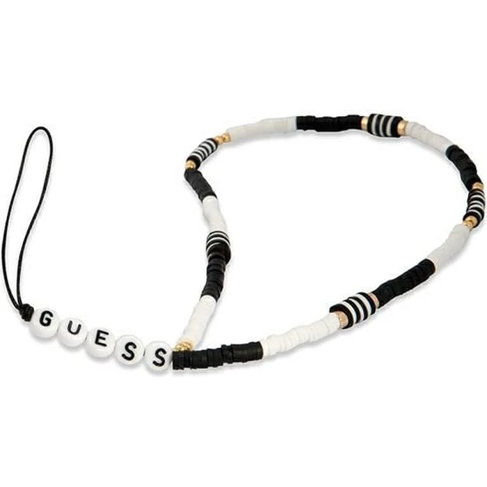 Guess GUSTBCKH Phone Strap Heishi Beads black-white