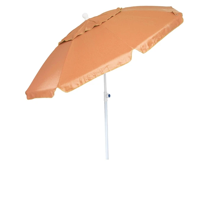 Velco Patio/Garden/Beach Umbrella Orange with Silver Interior Coating 2m Metal
