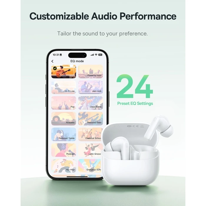 Baseus In‑ear Bluetooth Handsfree Earphones White (A0010705)