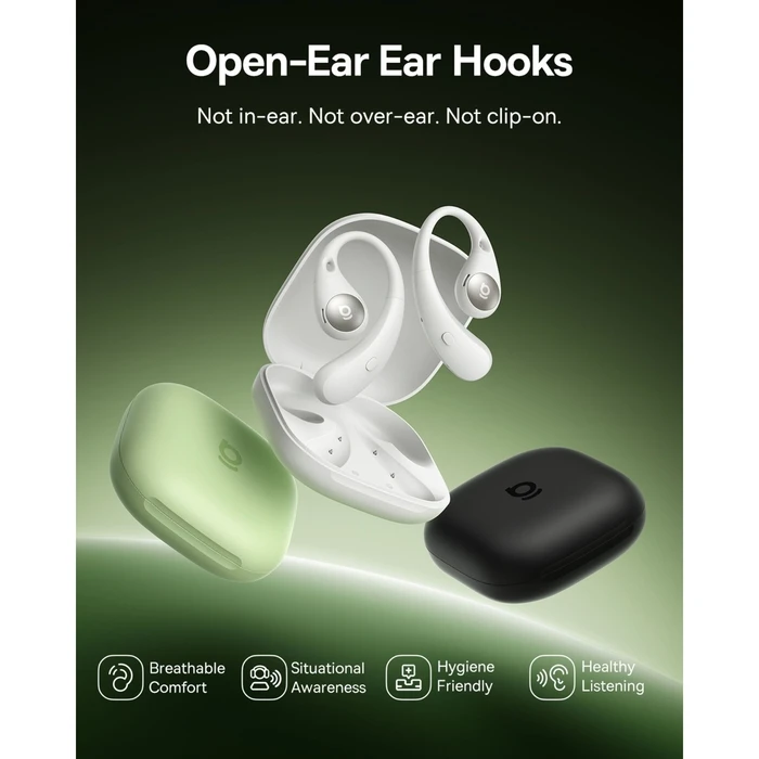 Baseus Eli Sport 2 Open Ear Bluetooth Handsfree Earphones with Charging Case - White