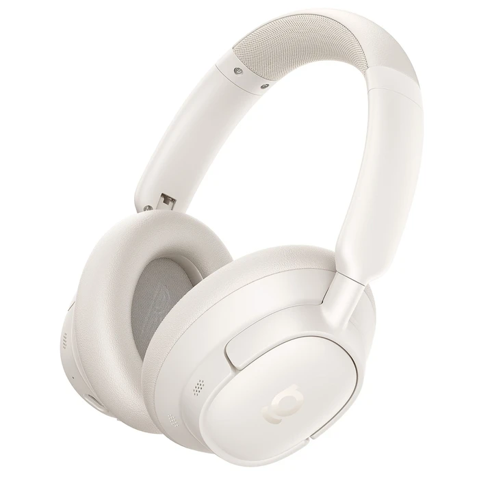 Baseus Bass BH1 NC Wireless Bluetooth Over-Ear Headphones – 80 Hours Playtime, Quick Charge (Starlight Off-White)