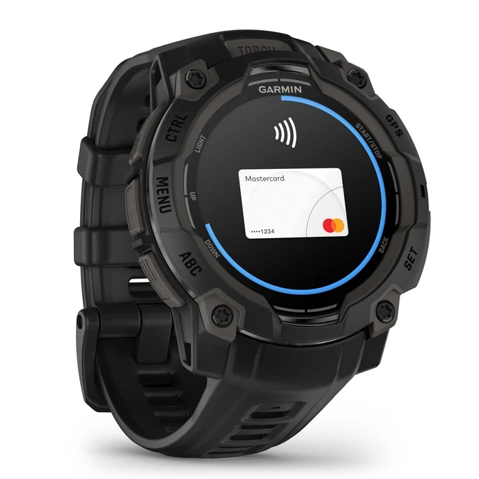 Garmin Instinct 3 AMOLED Aluminium 45mm Waterproof Smartwatch with Heart Rate Monitor (Black with Black Band)
