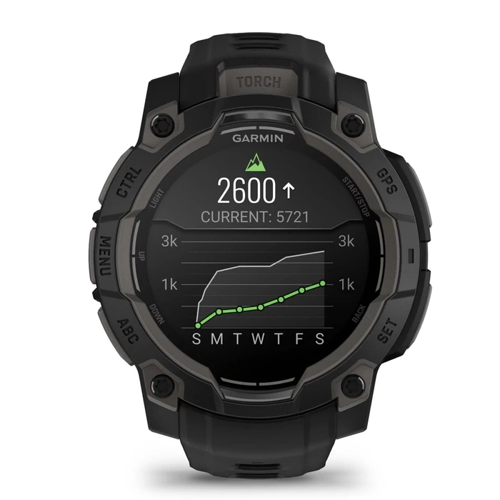 Garmin Instinct 3 AMOLED Aluminium 45mm Waterproof Smartwatch with Heart Rate Monitor (Black with Black Band)