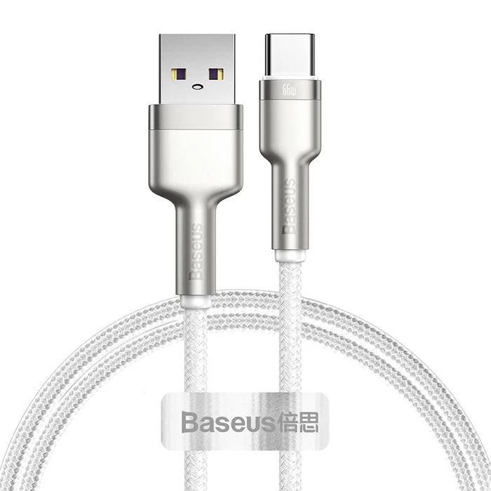 Καλώδιο USB to USB-C for Baseus Cafule, 66W, 1m (white)